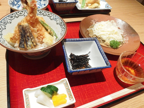 紀尾井町 ささ樹 ランチ 天丼と細切りざる饂飩御膳